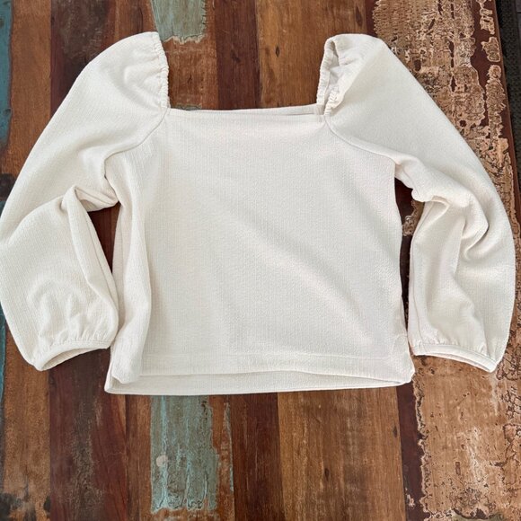 Madewell Crepe Square Neck Puff Sleeve Top Size S - Picture 7 of 10